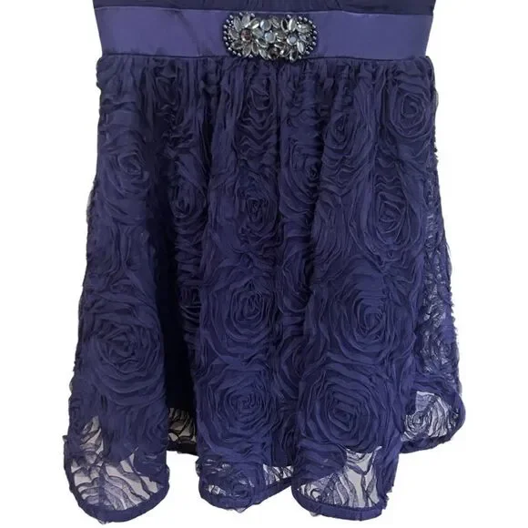 Adrianna Papell  Evening cocktail navy strapless dress size 6 - Picture 5 of 11